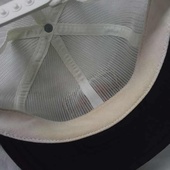 Vintage Jack Daniels Country Club Cap 19th Hole White & Black Mesh Snap Back Hat - Picture 12 of 13